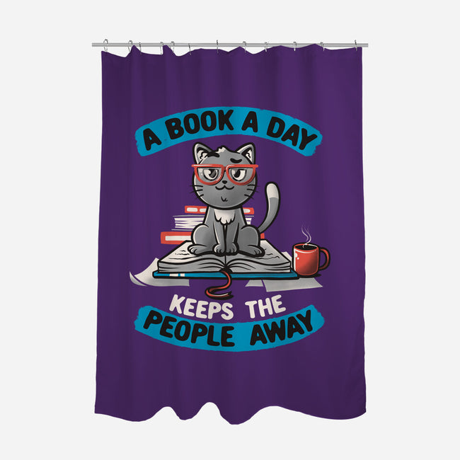 A Book A Day-none polyester shower curtain-koalastudio