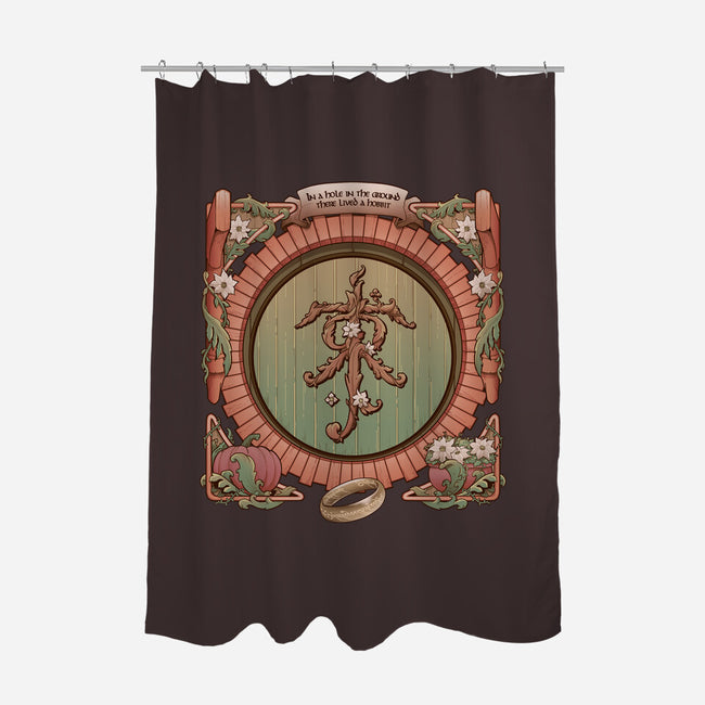 A Hole In The Ground-none polyester shower curtain-saqman