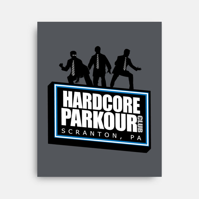 Hardcore Parkour Club-none stretched canvas-RyanAstle
