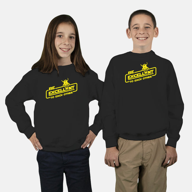 Return Of The Excellent Duo-youth crew neck sweatshirt-Boggs Nicolas