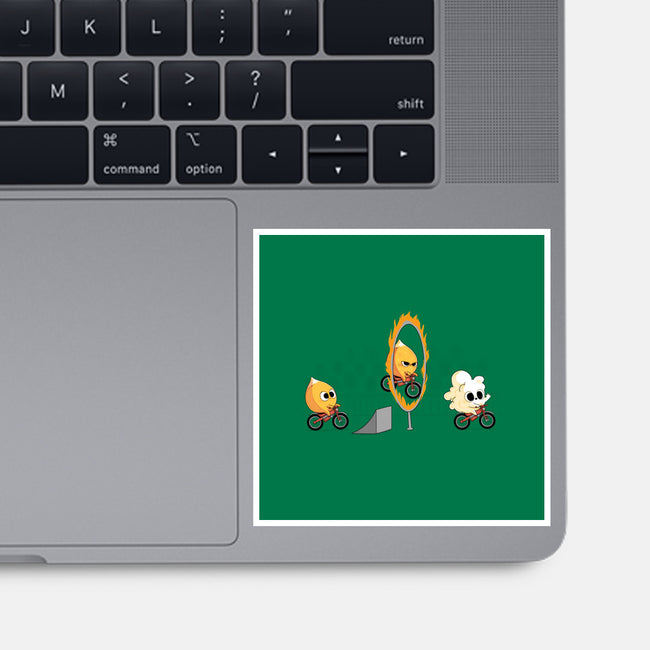 Fire Stunt-none glossy sticker-Naolito