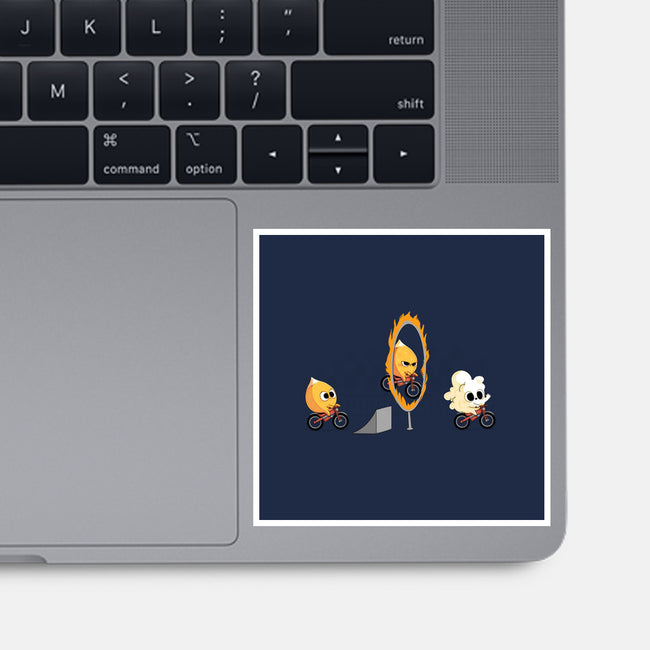 Fire Stunt-none glossy sticker-Naolito