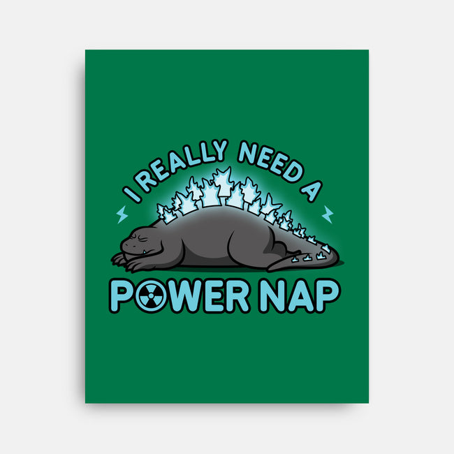 Power Nap-none stretched canvas-LooneyCartoony