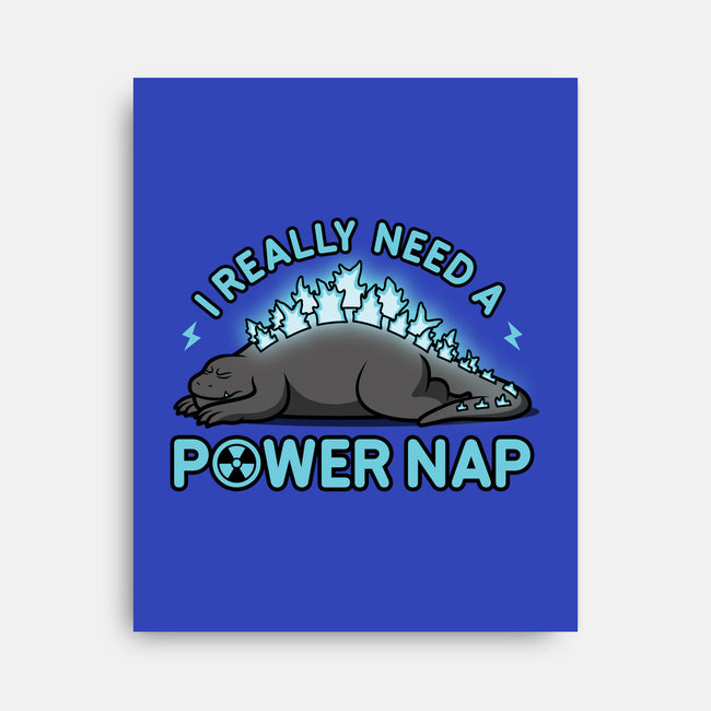 Power Nap-none stretched canvas-LooneyCartoony