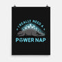Power Nap-none matte poster-LooneyCartoony