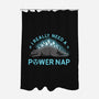 Power Nap-none polyester shower curtain-LooneyCartoony