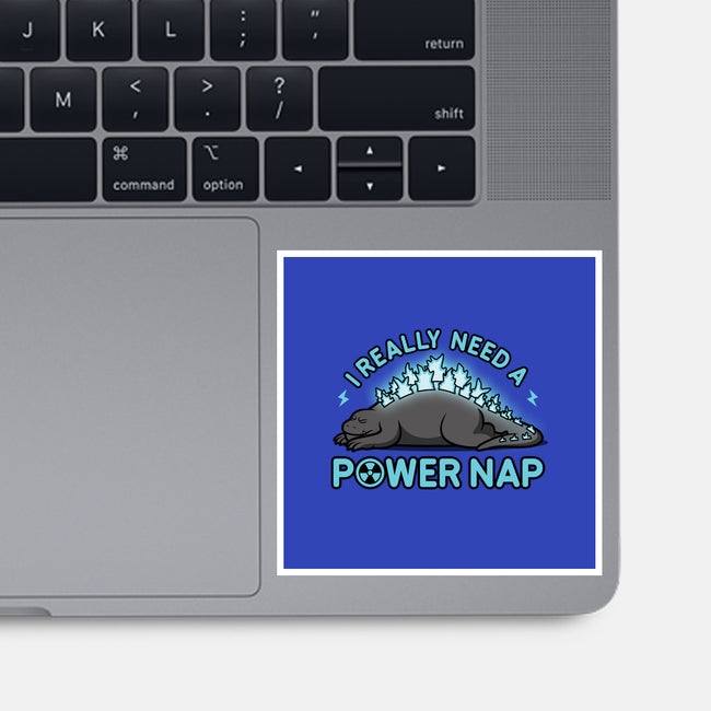 Power Nap-none glossy sticker-LooneyCartoony