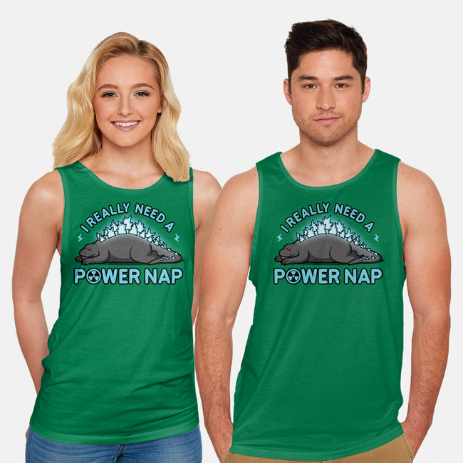 Power Nap-unisex basic tank-LooneyCartoony