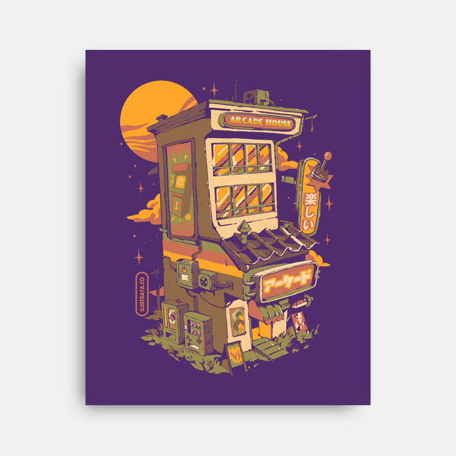 Arcade House-none stretched canvas-ilustrata