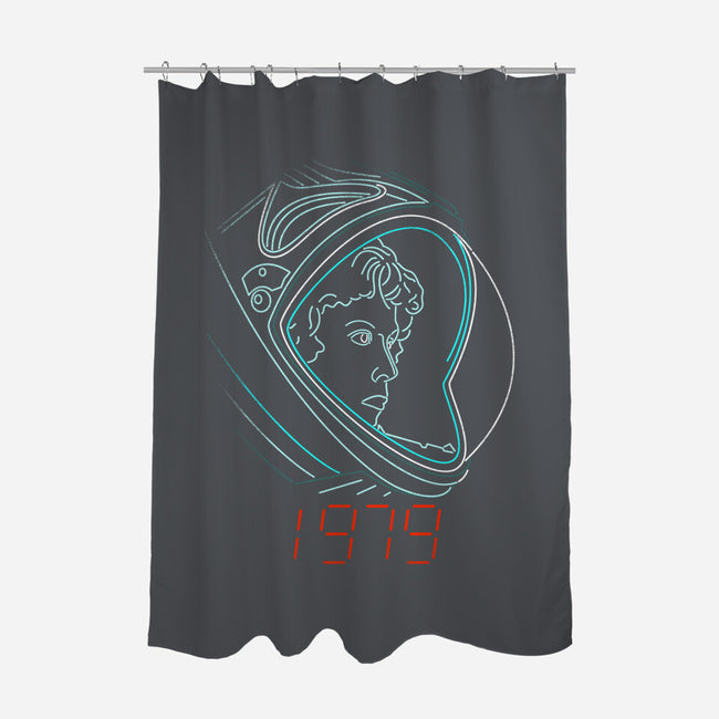 Lucky Star-none polyester shower curtain-rocketman_art