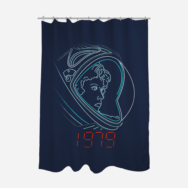 Lucky Star-none polyester shower curtain-rocketman_art
