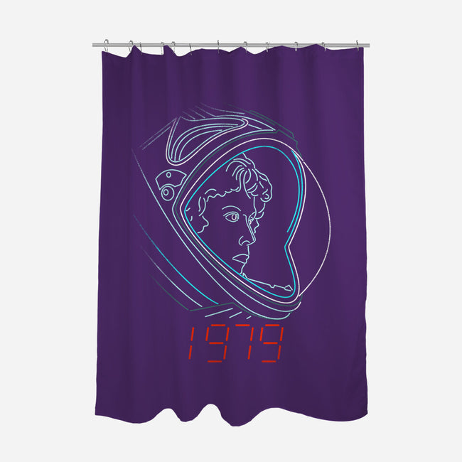 Lucky Star-none polyester shower curtain-rocketman_art