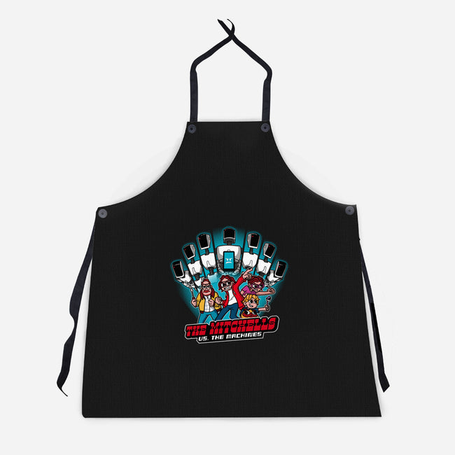 Family Vs. Machines-unisex kitchen apron-jasesa
