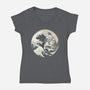 The Great Air Bison-womens v-neck tee-fanfreak1