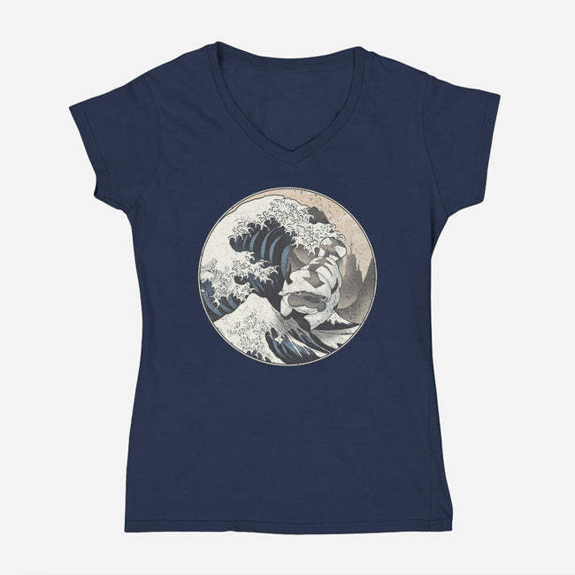 The Great Air Bison-womens v-neck tee-fanfreak1