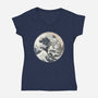 The Great Air Bison-womens v-neck tee-fanfreak1