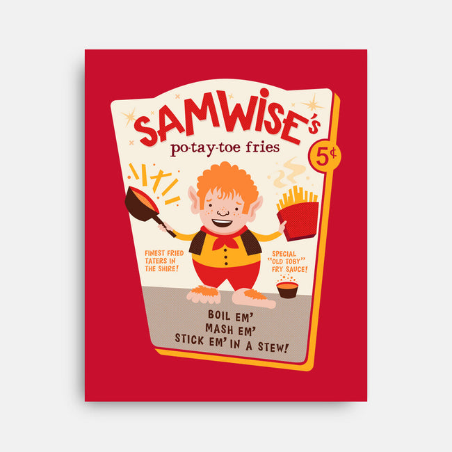 Samwise Fries-none stretched canvas-hbdesign
