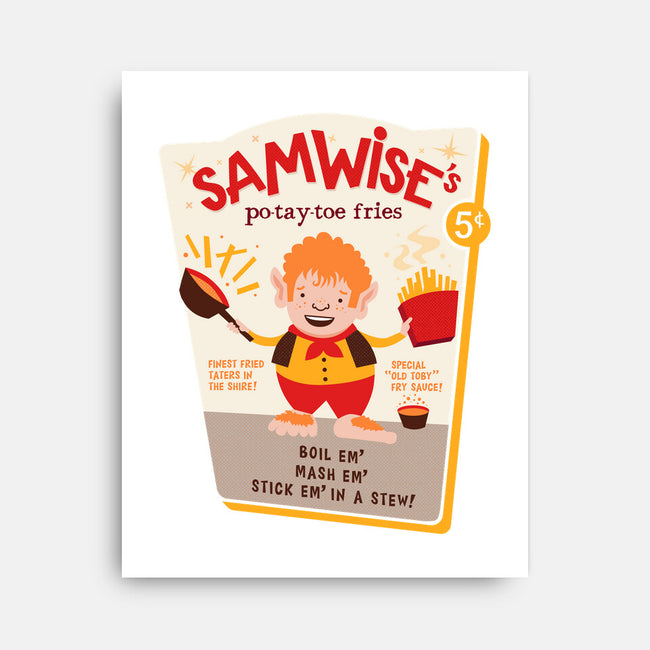 Samwise Fries-none stretched canvas-hbdesign