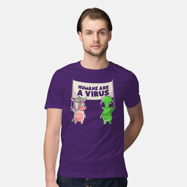 Humans Are A Virus-mens premium tee-eduely