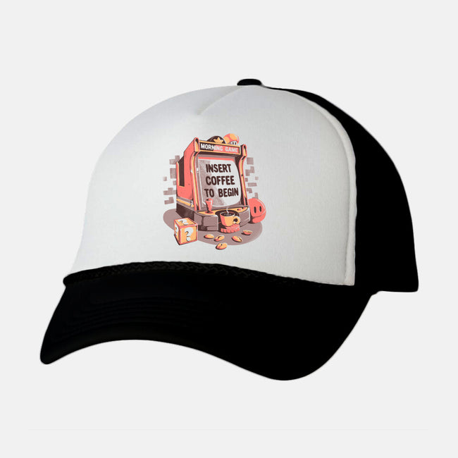 Insert Coffee To Begin-unisex trucker hat-eduely
