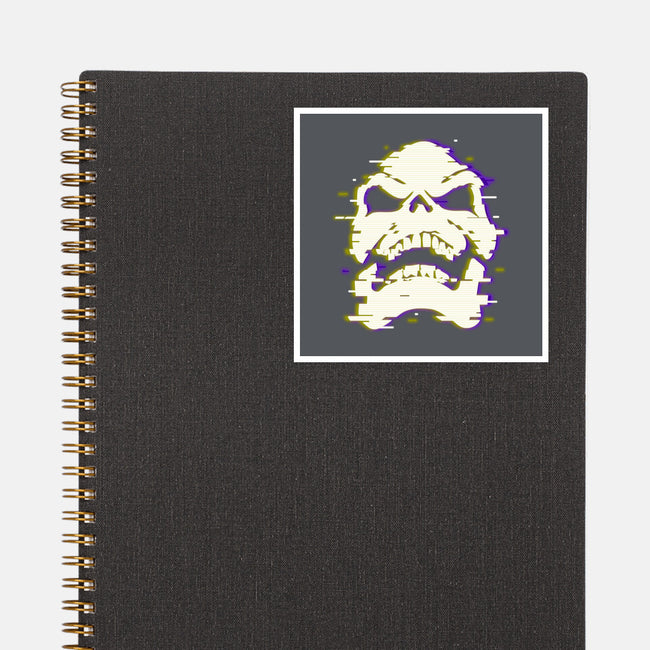 Glitchy Skull-none glossy sticker-Skullpy