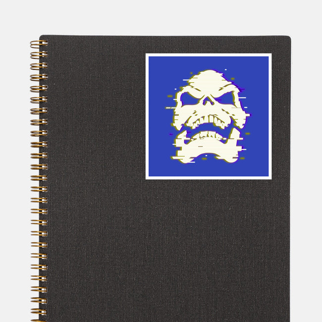 Glitchy Skull-none glossy sticker-Skullpy