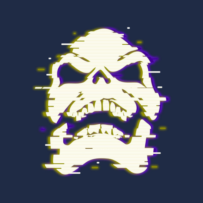 Glitchy Skull-none stretched canvas-Skullpy