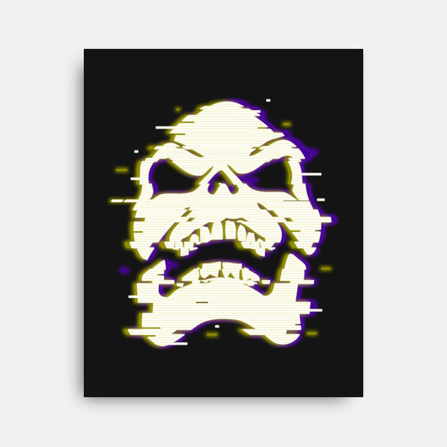Glitchy Skull-none stretched canvas-Skullpy