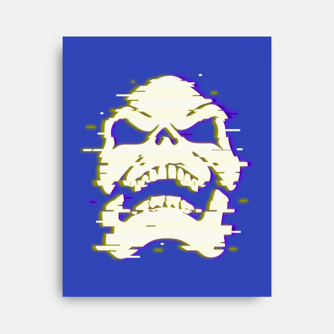 Glitchy Skull-none stretched canvas-Skullpy
