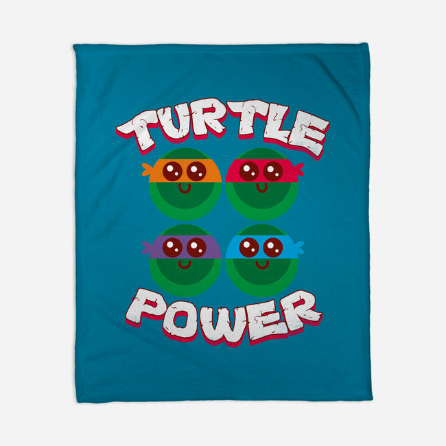 Turtle Power-none fleece blanket-rocketman_art