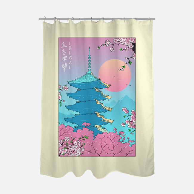 Ikigai In Kyoto-none polyester shower curtain-vp021