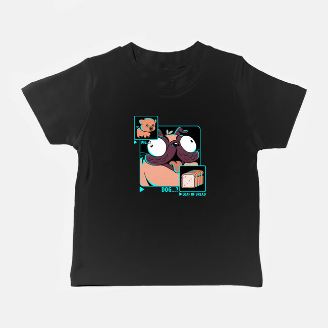Dog, Pig, Loaf Of Bread-baby basic tee-estudiofitas