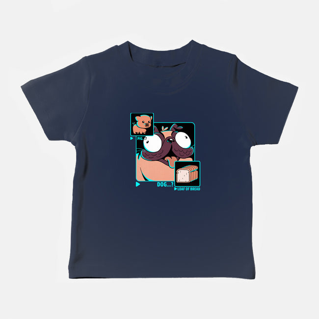 Dog, Pig, Loaf Of Bread-baby basic tee-estudiofitas