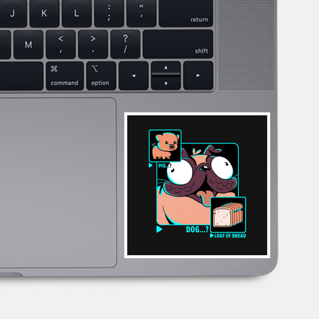 Dog, Pig, Loaf Of Bread-none glossy sticker-estudiofitas