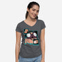 Dog, Pig, Loaf Of Bread-womens v-neck tee-estudiofitas