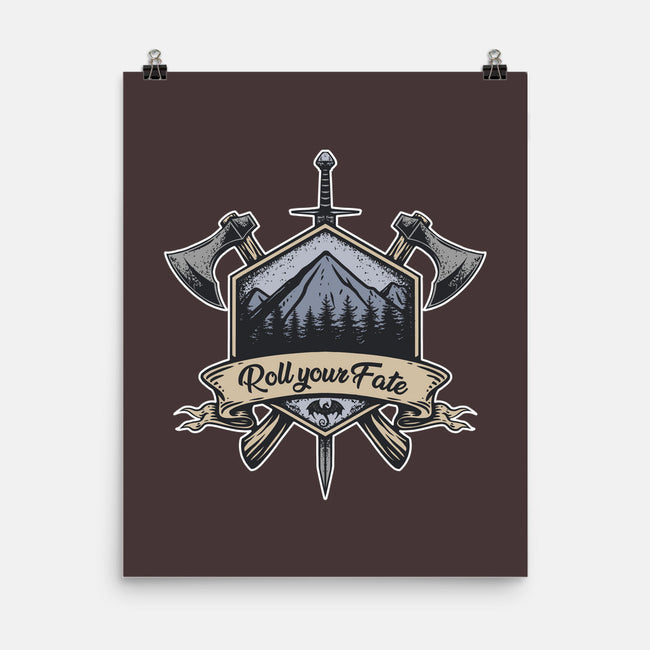Roll Your Fate-none matte poster-ShirtGoblin