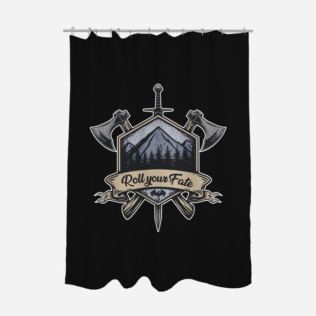 Roll Your Fate-none polyester shower curtain-ShirtGoblin
