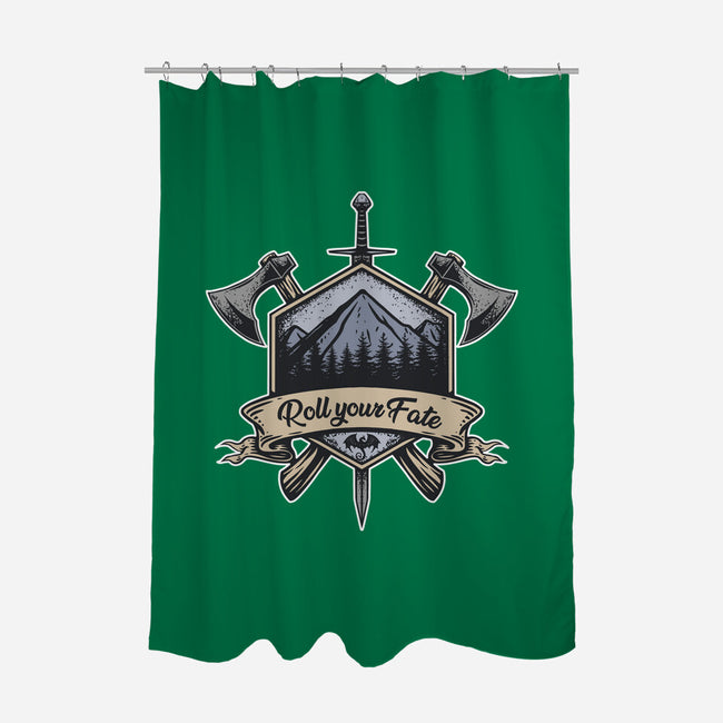 Roll Your Fate-none polyester shower curtain-ShirtGoblin