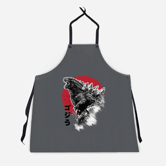 King Gojira-unisex kitchen apron-DrMonekers