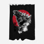 King Gojira-none polyester shower curtain-DrMonekers