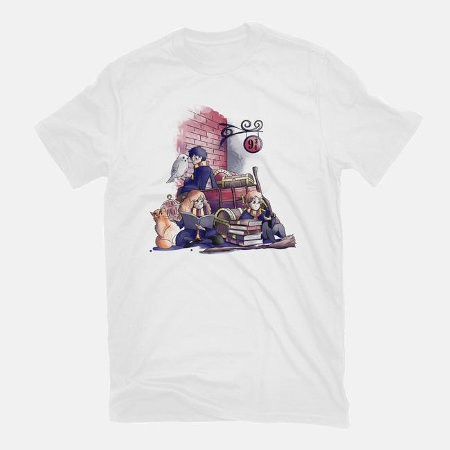 Way To School-youth basic tee-fanfabio