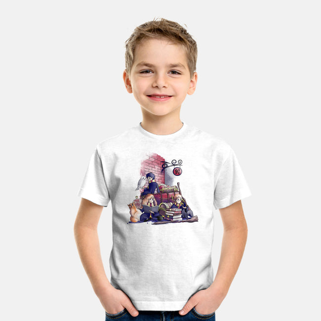 Way To School-youth basic tee-fanfabio