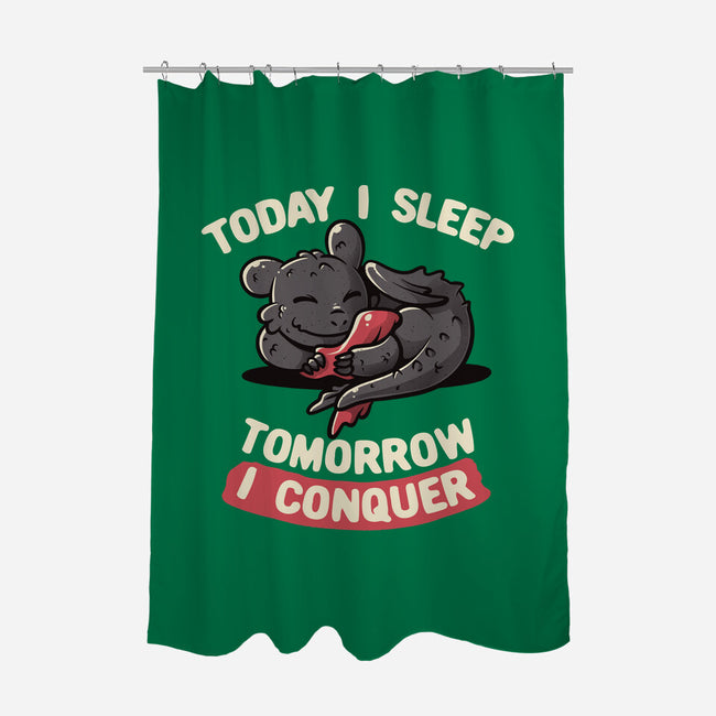 Today I Sleep-none polyester shower curtain-koalastudio
