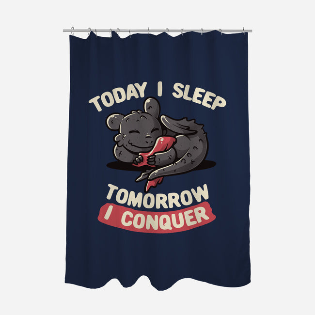 Today I Sleep-none polyester shower curtain-koalastudio