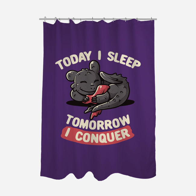 Today I Sleep-none polyester shower curtain-koalastudio