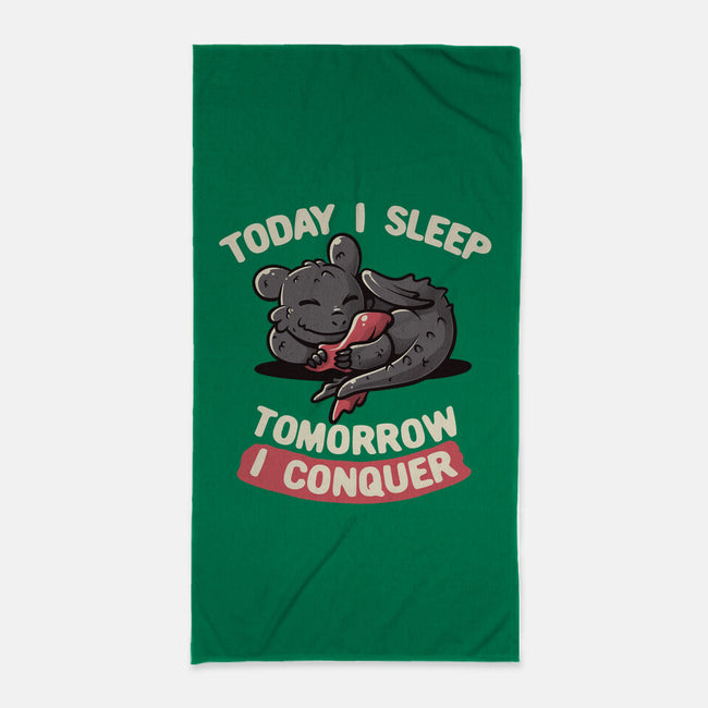 Today I Sleep-none beach towel-koalastudio