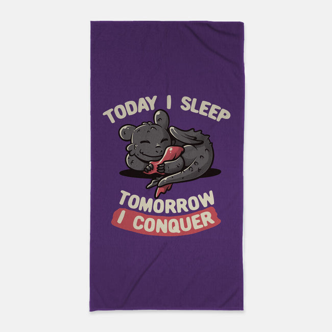 Today I Sleep-none beach towel-koalastudio