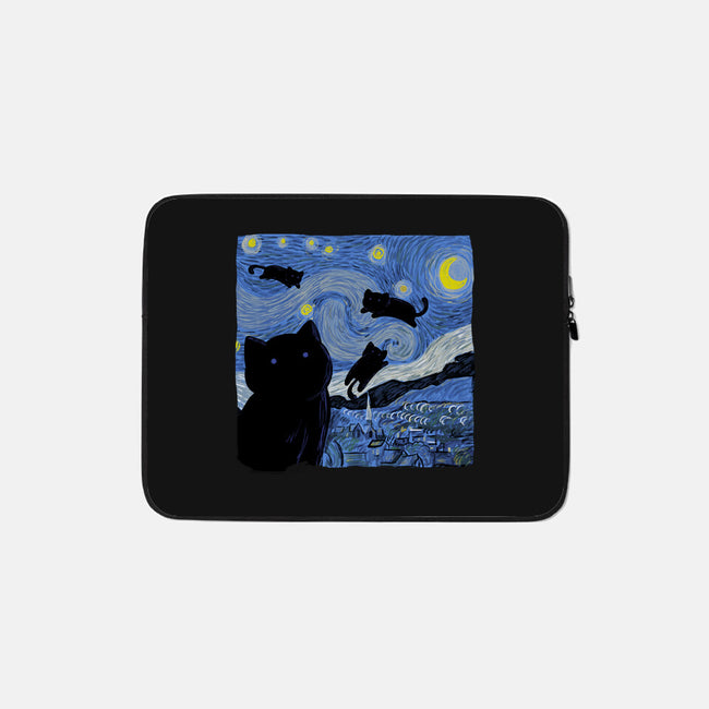 The Starry Cat Night-none zippered laptop sleeve-tobefonseca