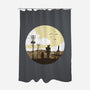 Nuclear Walk-none polyester shower curtain-Astoumix