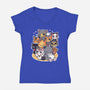 Miyazaki Cats-womens v-neck tee-Domii